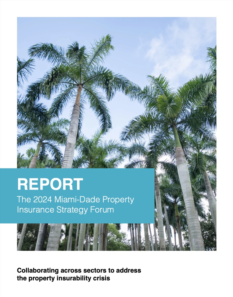 Cover image: Report on the 2024 Miami-Dade Property Insurance Strategy Forum